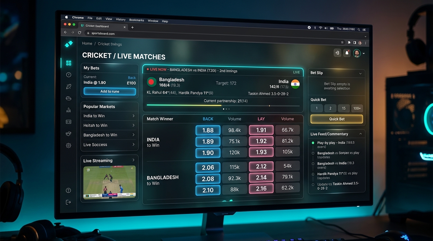 CR7 Bhai Live Betting Platform Interface